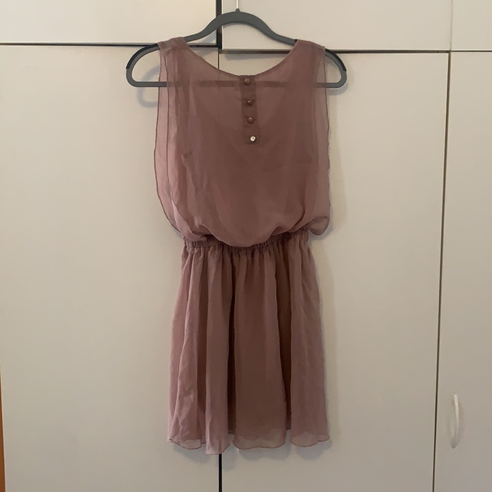 Lavender chiffon dress size M - Picture 2 of 2